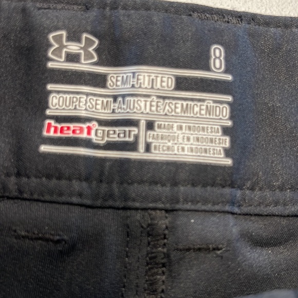Under Armor Heat Gear Black Golf Shorts with zippered front pockets - Picture 2 of 3